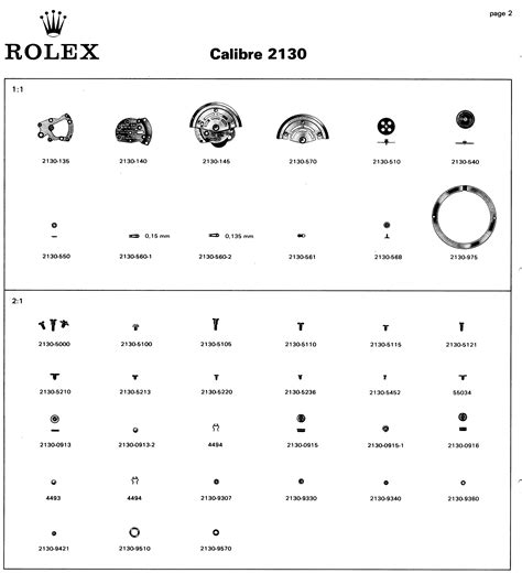 rolex 2030 parts list.